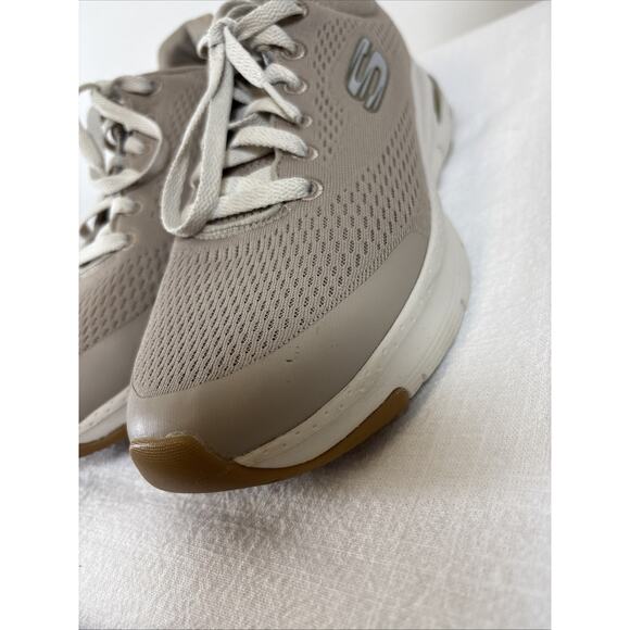 Skechers Arch Fit Athletic Walking Sneakers Shoes Taupe Mesh Comfort 7 - Picture 11 of 13